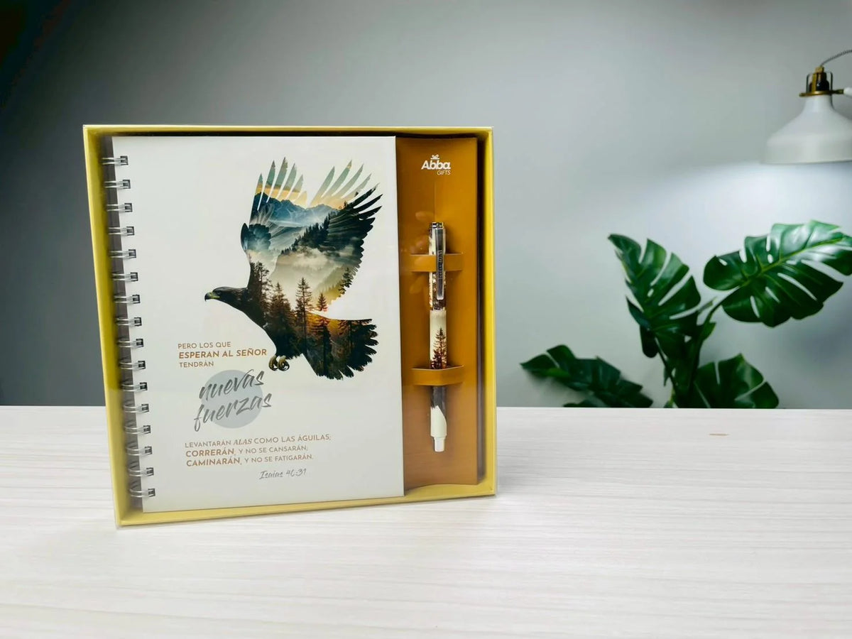 Set de Regalo: Libreta y Bolígrafo con Mensaje de Fe y Esperanza
