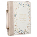 Forro Para Biblia Tamaño Grande – Everything Beautiful, Color Taupe