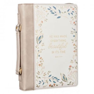 Forro Para Biblia Tamaño Grande – Everything Beautiful, Color Taupe