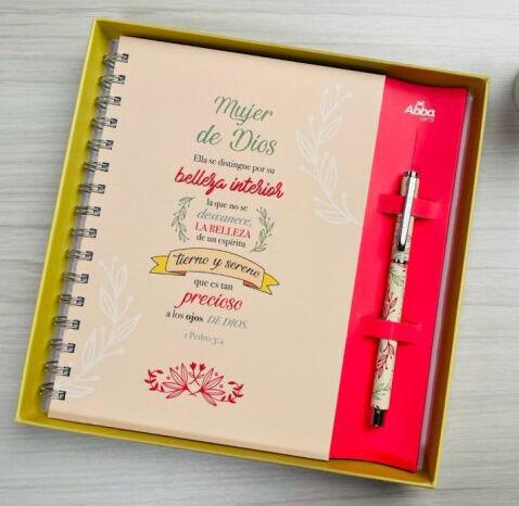 Libreta con Bolígrafo para Mujer - Mujer de Dios