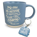 Taza “Tú eres mi refugio”/ tiene su llavero