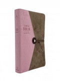 Biblia Reina-Valera 1960 Tamaño Manual con Lazo Rosa